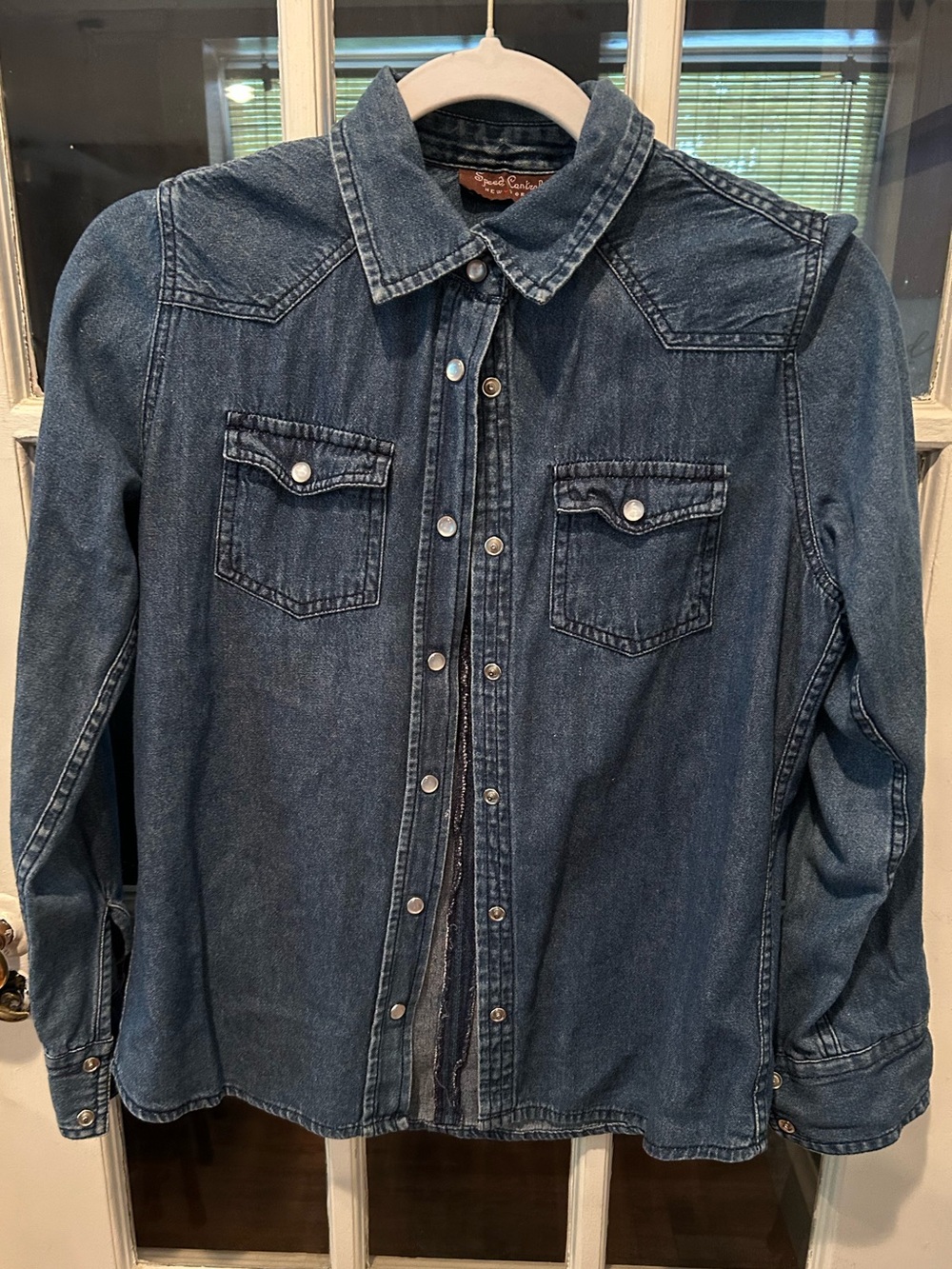 Speed Control Blue Denim Shirt Jacket